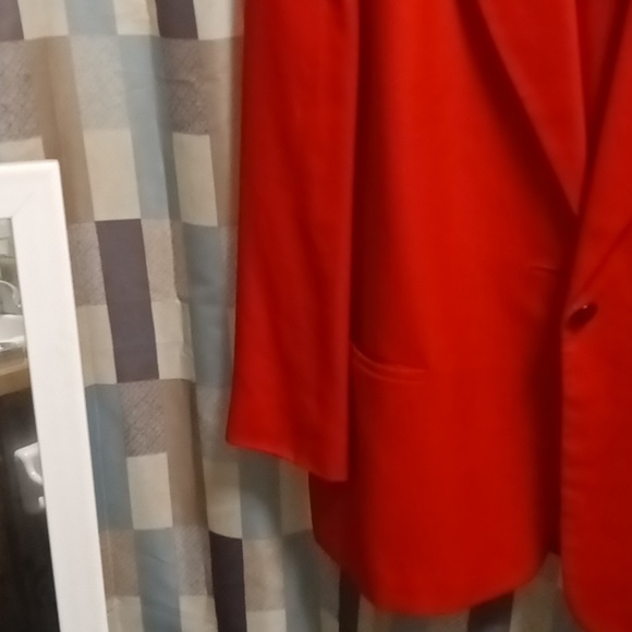 NWOT TALBOTS red l/s linen blend jacket w three pockets Size 18 - Picture 5 of 7